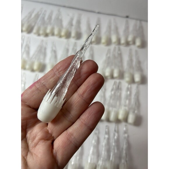 Vintage Christmas Light Icicle Slip on Covers Lot of 75 Retro Holiday Decor 4” - Picture 7 of 7